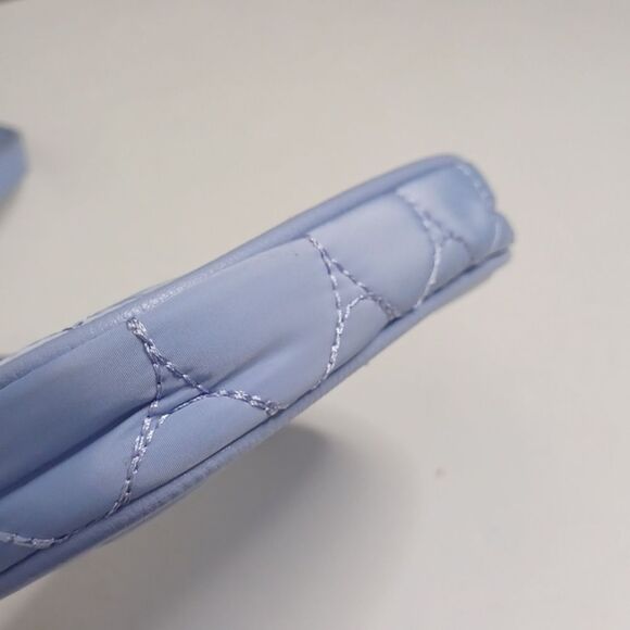 Chic Light Blue Textured Crossbody Bag with Chain Strap - Picture 8 of 9